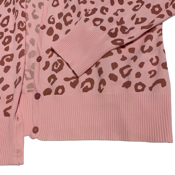 Gerard Darel Pink Leopard Print Cardigan Sweater and Tank - Picture 6 of 11